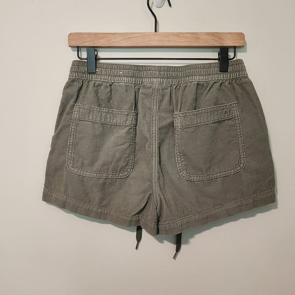 American Eagle sz XS women olive green corduroy shorts - Picture 6 of 11